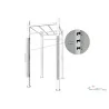 Piastra destra lunga per Rack Palestra - Diamond