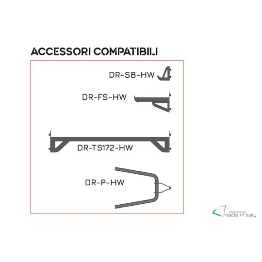 Piastra destra lunga per Rack Palestra - Diamond