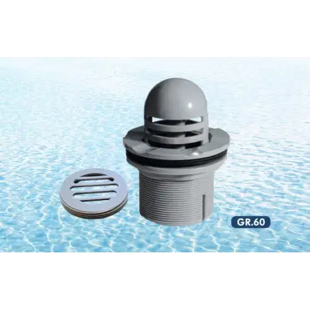 Pilette di Scarico per Piscina in ABS da 2"1/2 - Compatto