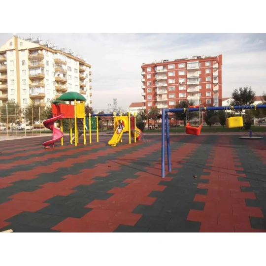 Pavimento antitrauma - Rubbertile Rosso