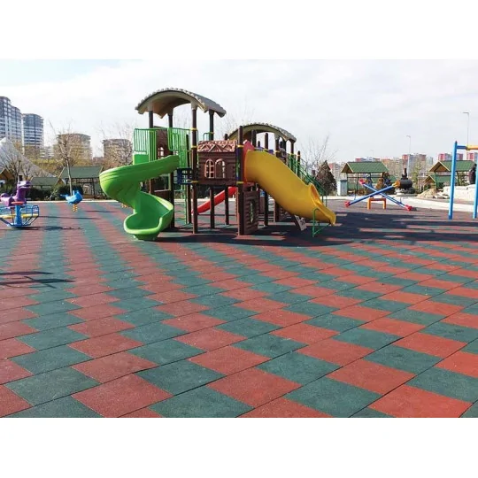 Pavimento antitrauma - Rubbertile Rosso