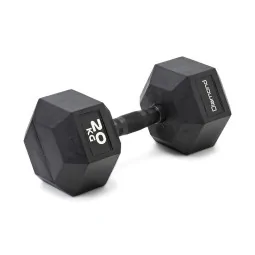 Set manubri gommati esagonali BLACK OXIDE