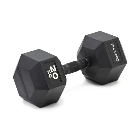 Set manubri gommati esagonali BLACK OXIDE