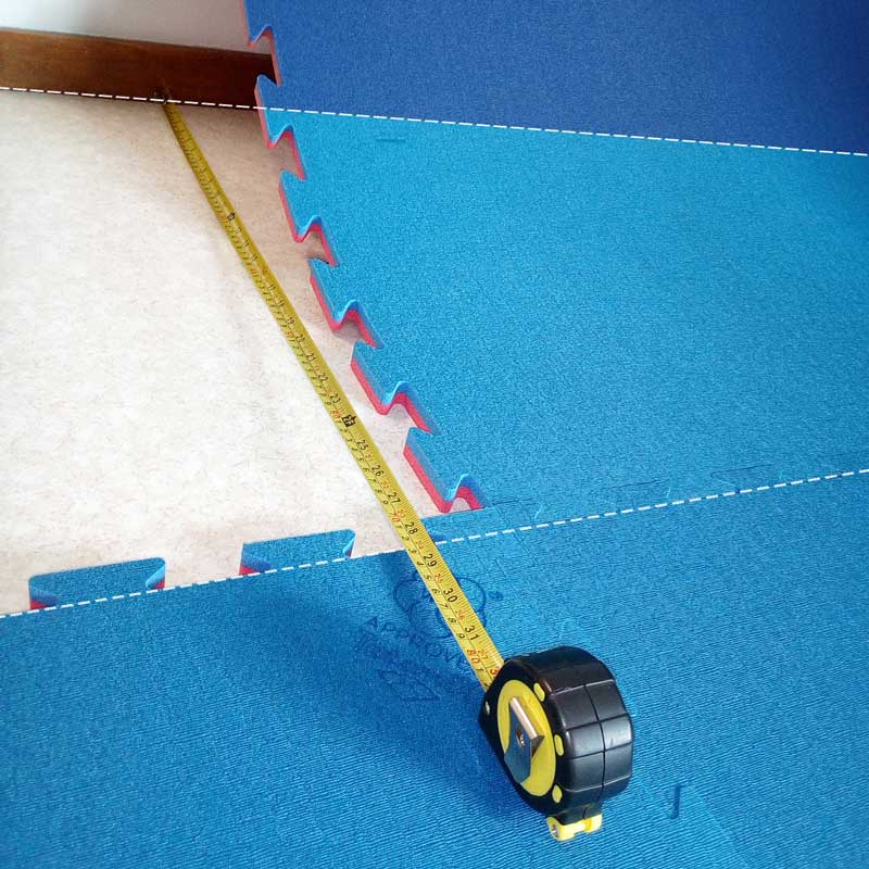 Tatami - Istruzioni per il taglio lungo una parete
