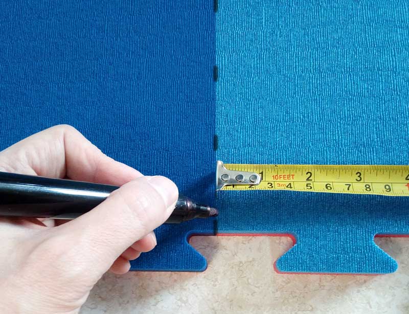 Tatami - Istruzioni per il taglio lungo una parete