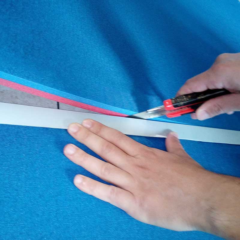 Tatami - Istruzioni per il taglio lungo una parete