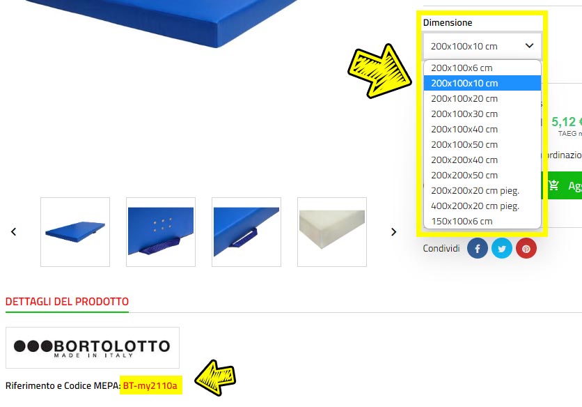 Ricerca Codice Variante