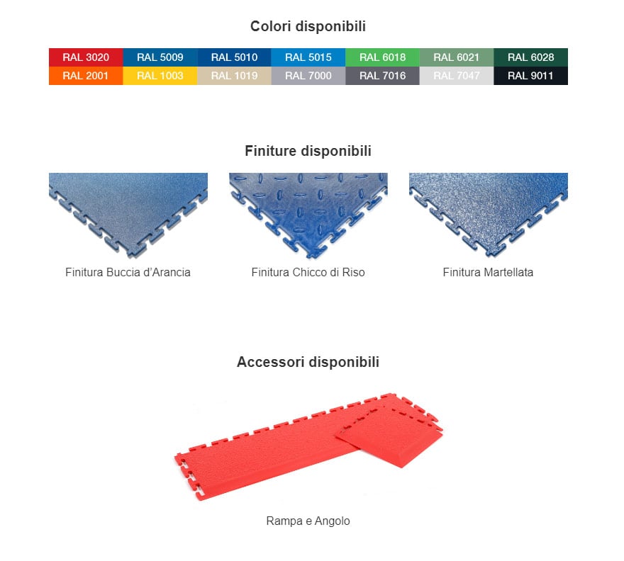 Colori e Finiture disponibili